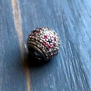 Pandora shimmering pink blossom charm